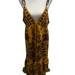 FARM Rio Yellow and Black Maxi Dress